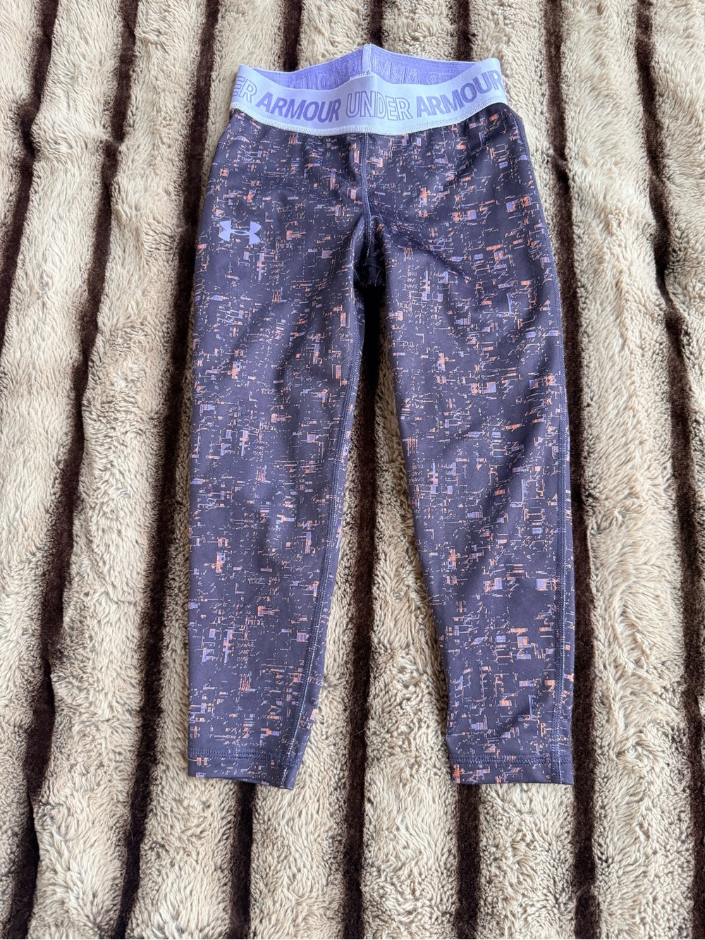 Under Armour Girls Purple & Pink Patterned Performance Leggings